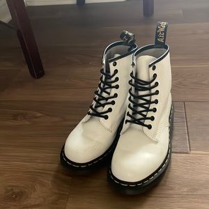 White Dr. Marten boots